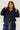 Everyday Script Oversized Hoodie - Navy
