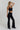 High Waisted Crossover Flared Yoga Pant - Black