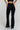 High Waisted Crossover Flared Yoga Pant - Black