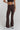 High Waisted Crossover Flared Yoga Pant - Umber